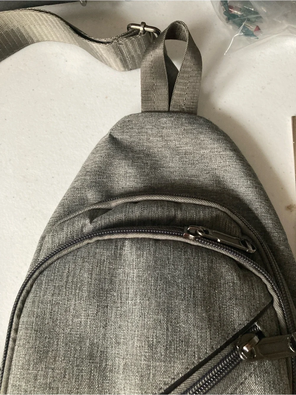 Men's Gray Crossbody Sling Bag Gray - Westend
